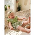 thumbnail image 3 of Loicainy Infant Baby Girl Romper Dress 3 6 9 12 26 Months Floral Embroidery Butterfly Decor Fly Sleeve Crew Neck Skirt Hem Infant Bodysuits Jumpsuits with Headband, 3 of 9