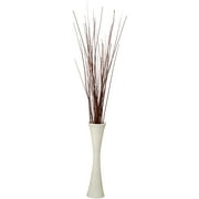 Green Floral Craft | 60-70 Stem Dried Asian Willow Decorative Branches 3-4 Feet Tall Floor Vase Filler (Light Mahogany)
