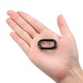 thumbnail image 3 of Uxcell 1.36 Inch Spring Oval Ring Round Snap Clip Trigger for Bag Purse Keychain, 5Pack Black, 3 of 6