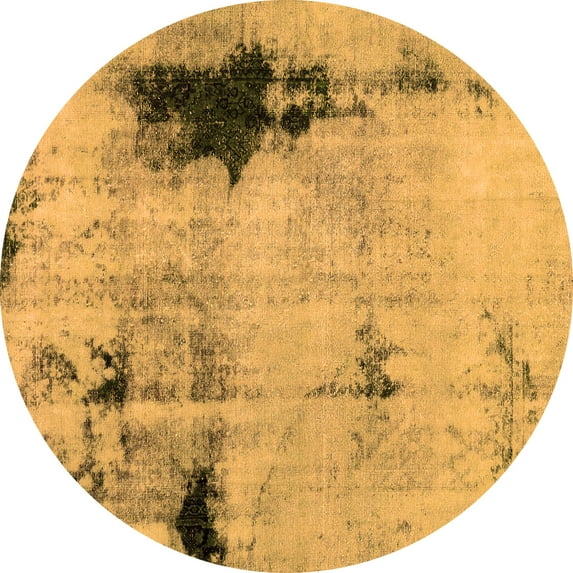 Ahgly Company Indoor Round Persian Orange Bohemian Area Rugs, 5' Round