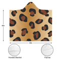 thumbnail image 3 of Wearable Blanket,Gold and Brown Of Leopard Print Hooded Wearable Flannel Blanket for Adults & Teens,Winter Poncho Shawl Wrap Cape Cozy Anti-Pill,50"x60", 3 of 5