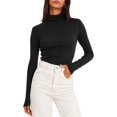 thumbnail image 2 of GHSDFBB Chandails à Col Roulé Simulé pour Femmes Manches Longues Mode Automne Basique Ajusté sous-Vêtements Thermiques Doux, 2 of 4