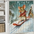 thumbnail image 6 of BCIIG Mouse Snow Sled Chic Modern Bathroom Decor Shower Curtain 36"x72, 6 of 7