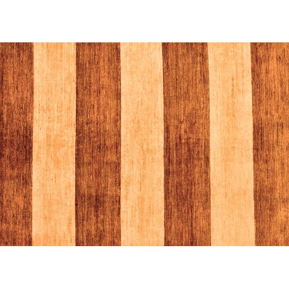 Ahgly Company Indoor Rectangle Abstract Orange Modern Area Rugs, 2' x 4'