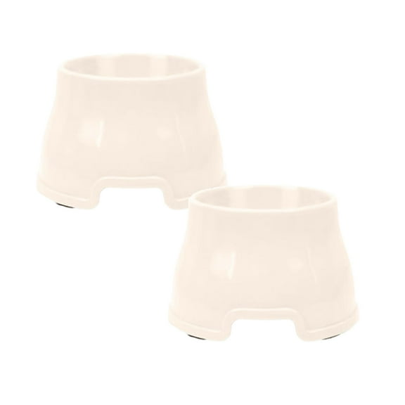 2 Pcs Spaniel Bowls for Dogs Long Ears – Long Eared Dog Bowl, No-Spill Food & Water Bowls for Cocker Spaniels, Beagles, & Long-Eared Breeds, Non- Design, Easy to Clean (Beige)