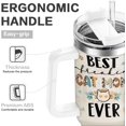 thumbnail image 5 of Cat Lover''s 40 oz Tumbler - Handle & Straw, Gifts for Cat Moms and Owners, 5 of 6