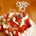 thumbnail image 2 of 16 feliz cumpleaños dulce 16 cristal insertar torta Topper Cupcake Top Decor Sunnimix La decoración de cumpleaños, 2 of 6