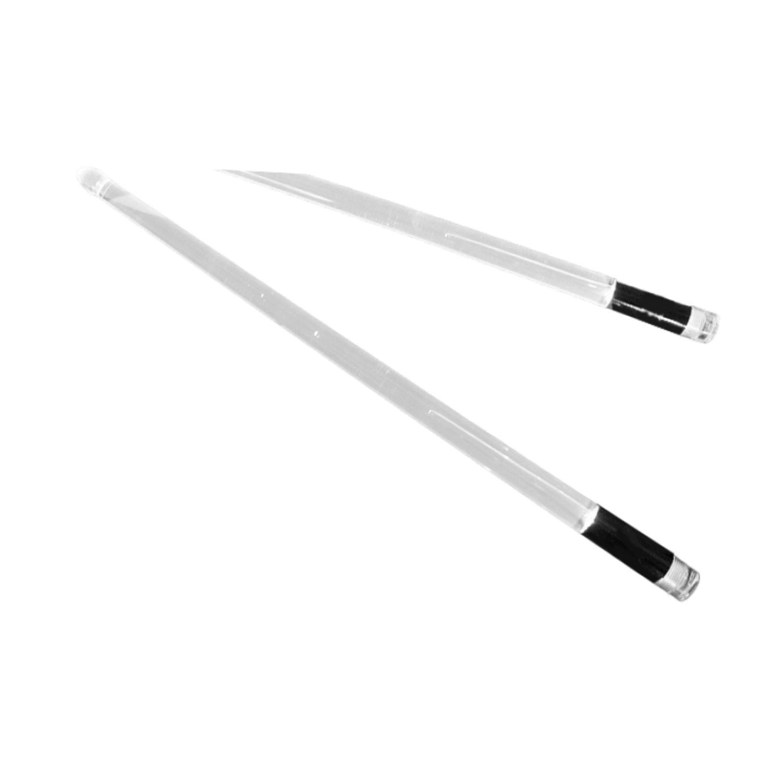 LeeQinersw 2 Pieces Lights up Drum Sticks Musical Instrument Anti Slip Portable Drum Mallet white