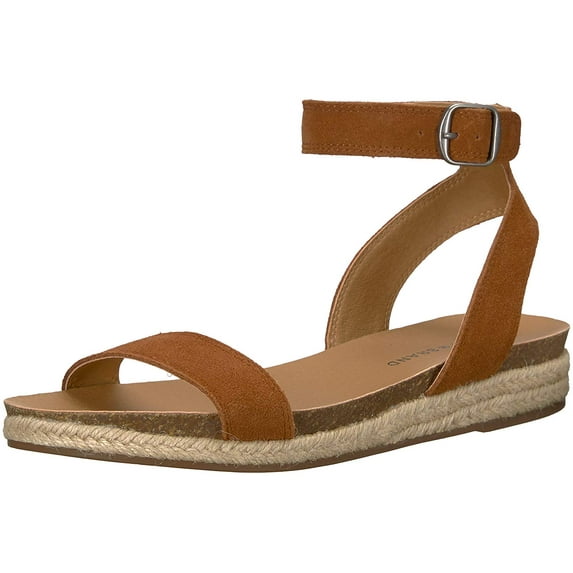 Lucky Brand Women's Garston Peanut Comfortable Everyday Flats Sandals (7.5, Peanut)