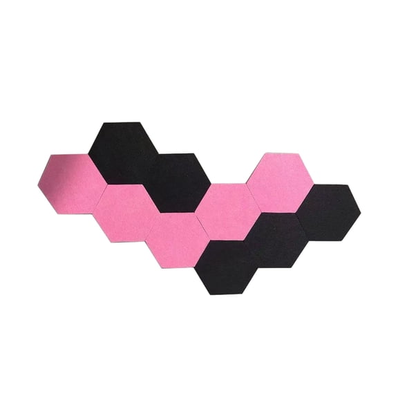 Hexagon Felt Bulletin Board 10pcs, Adhesive Honeycomb Pin Board Photo Display Wall Decor