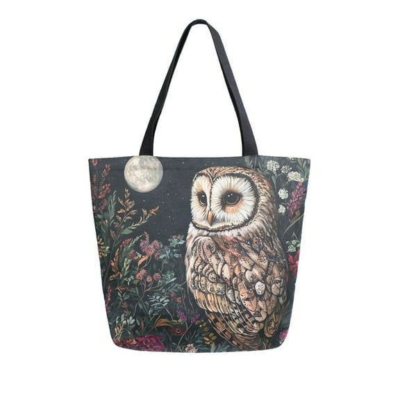 DIXRUYEE Tote Bag Women Weekender Travel Bag Shoulder Handbag Owl's Night Garden Printed