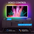 thumbnail image 4 of Rétroéclairage LED pour Télévision Intelligente, Bande Lumineuse WiFi de 9,8 Pieds Compatible avec Alexa, Avatar Controls Assistant, Télécommande, Synchronisation Musicale, 16 Millions de Couleurs RGB, Rétroéclairage LED pour Téléviseurs de 46 à 60 Pouces, 4 of 5