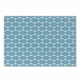 thumbnail image 1 of Ethnic Cutting Board, Polish Folklore Inspirations in Floral Motifs Composition with Heart, Decorative Tempered Glass Cutting and Serving Board, Small Size, Blue and Dark Blue, by Ambesonne, 1 of 1