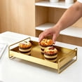 thumbnail image 4 of Rewenti Metal Tray Style Jewelry Storage Plates Fruit Plates Desktop Living Room Coffee Table Decoration Light Style Decoration, 4 of 6