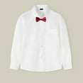 thumbnail image 5 of WOLLED Kids Boys Girls Long Sleeve Dress Shirt Toddler Slim Fit Button-Down Shirt Formal Dress Shirt with Chest Pocket for 3-16 Years Old, 5 of 10