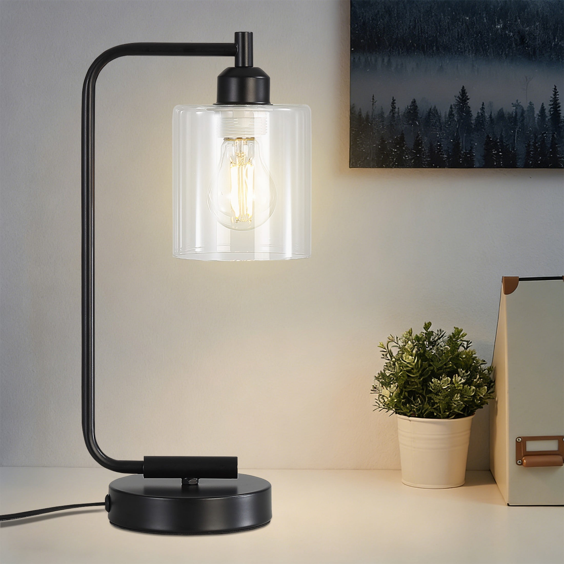 Sofucor LED Desk Lamp Touch Control Metal Desk Light  3 Brightness Levels Dimmable Home Office Desktop Lamp for Reading, Studying, Nail, College Dorm, Black，2 Packs