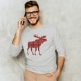 thumbnail image 2 of Old Glory Mens Autumn Plaid Moose Long Sleeve Graphic T Shirt, 2 of 6