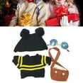 thumbnail image 6 of Doll Clothes Kit With Black Hat Sweater Brown Bag Sunglasses Plush Doll Clothes for 30cm Doll, 6 of 8