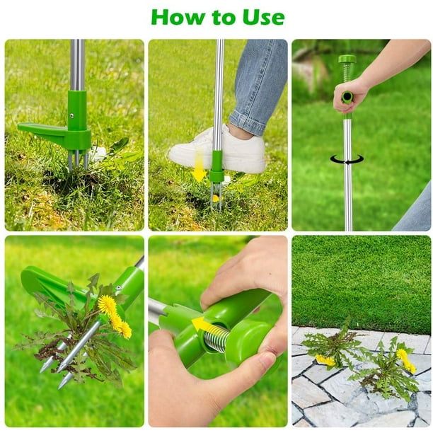Weed Puller Tool Stand Up, Standing Plant Root Remover, Weed Removal Tool,  Stand Weeder with Long Handle, Weed Puller Standing, Standing Root Remover