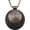 Black Round Wood Bronze Vortex Pendant, variant on Vintage Leather Necklace for Women Men Handmade Boho Alloy Turquoise Wood Choker Pendant Necklaces with Long Adjustable Leather Cord[b4791]