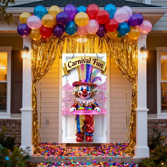 ONFD Rideau de Porte Festif pour Fête d'Entrée Adapté aux Célébrations de Carnaval et à Divers Événements.