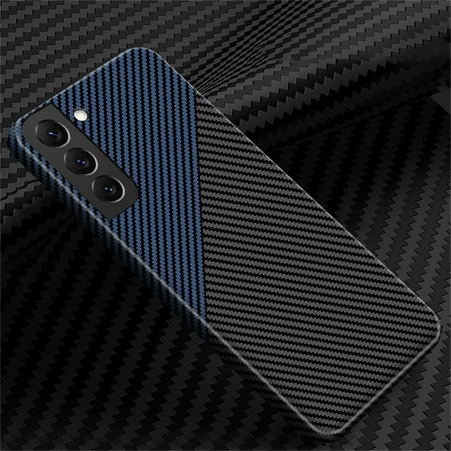 ELEHOLD Carbon Fiber Pattern Case for Samsung Galaxy S23 Plus 6.6", Slim Thin Support Wireless Charging Shockproof Anti-Scratches Protetive Case,Blackblue
