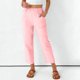 thumbnail image 4 of Pincandy Women's Solid Color Elastic Waist Pockets Linen Blend 9-Point Pants, Casual & Daily Wear, 4 of 7