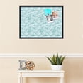 thumbnail image 3 of PinPix 30x22 Custom Cork Bulletin Board White Aqua Poster Board Has a Fabric Style Canvas Finish, Framed in White Aqua, by ArtToFrames (PinPix-1876), 3 of 5