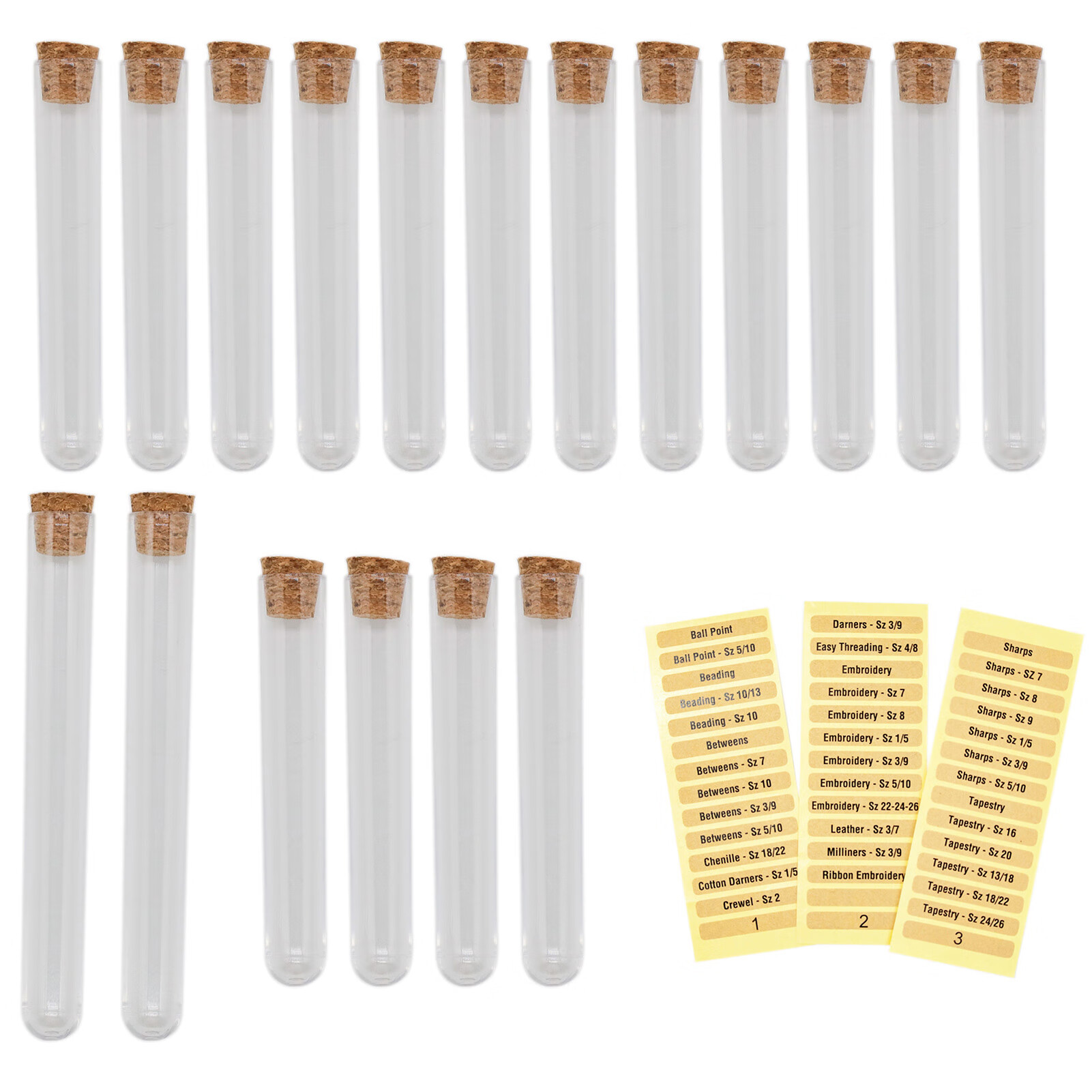 Megawheels Clear Needle Storage Tubes Embroidery Needle Holder with