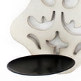 thumbnail image 2 of Cross Shaped Wooden Candle Holder with Scrolled Engravings, White- Saltoro Sherpi, 2 of 2
