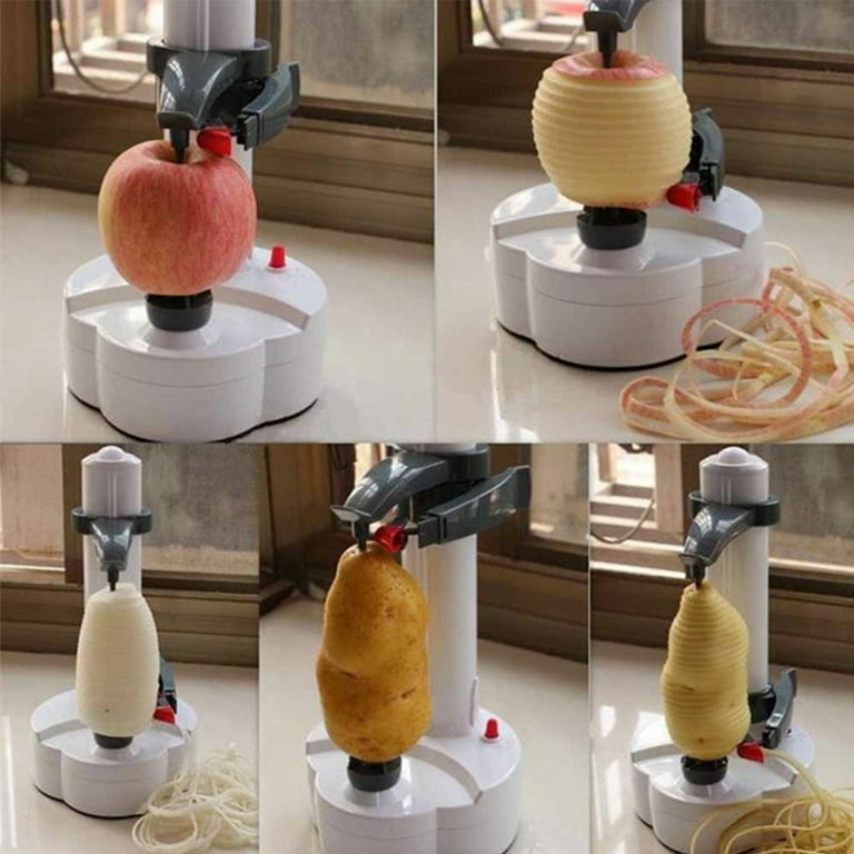  Electric Potato Peeler Automatic Rotating Apple Potato Peeling  Machine Multifunction Stainless Steel Kitchen Fruit and Vegetable Electric  Peeler (White): Home & Kitchen