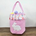 thumbnail image 3 of asddcavvf Children's Easter Embroidered Rabbit Nursery Storage Easter Easter With Flowers Storage for College Dorm Canvas Wardrobe Collapsible Storage Container, 3 of 4