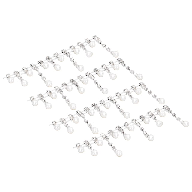 Cup Chain, Suitable Length Trim Claw Chain Strong Durable Wearable Freely Tailorable For Sewing Craft For DIY For Decoration Double Claw Chain,Pearl Pendant Claw