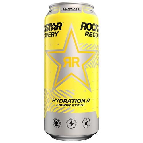 Rockstar Energy Drink, Recovery Lemonade, 16 Fl Oz Can - Pack of 2