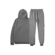 thumbnail image 3 of Ceisia Men's Solid Color Hooded Tracksuit Set with Cargo Pockets for Casual & Sports Wear Gray L Gifts, 3 of 5