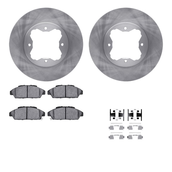Dynamic Friction Company Front Brake Rotors with 5000 Advanced Brake Pads includes Hardware 6512-59214