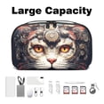 thumbnail image 3 of Cat Waterproof Oxford Cloth Hard Drive Case with Charger Pouch, PC Case, Small Travel Electronic Organizer, and Cord Organizer Travel - 5.9x9.44x3.14 in, 3 of 6