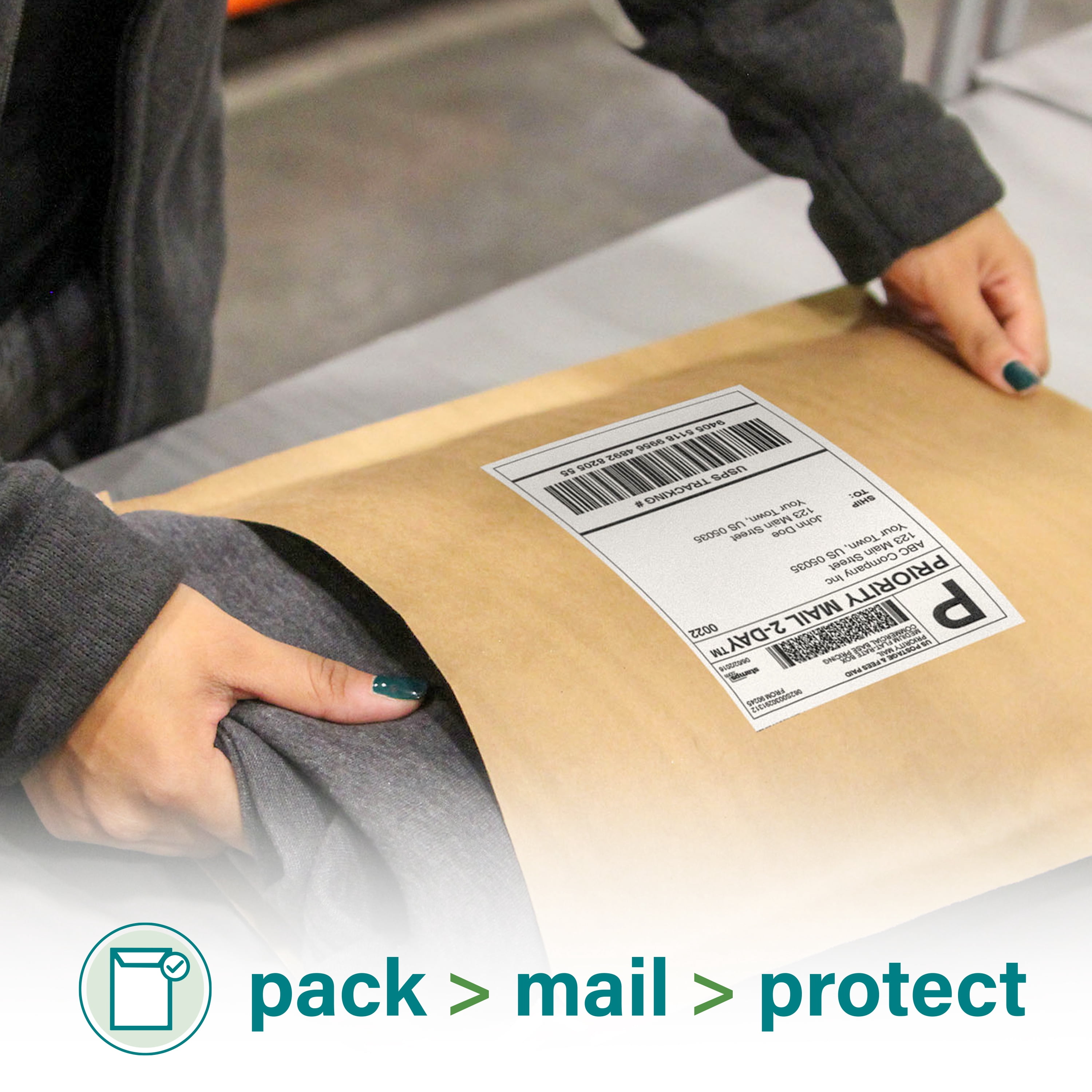 Elementree Sustainable Expandable Flat Paper Mailer, Large, 50 Count, Peel & Stick