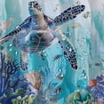 thumbnail image 5 of Orinice  Sea Turtle Shower Curtain Blue Ocean Plant Bathroom Decor  Waterproof Fabric Shower Curtain Set with  69x72, 5 of 7