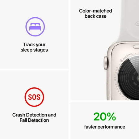 Apple Watch SE 2nd Generation (GPS) 40mm Aluminum Case with White Sport Band - S/M - Silver