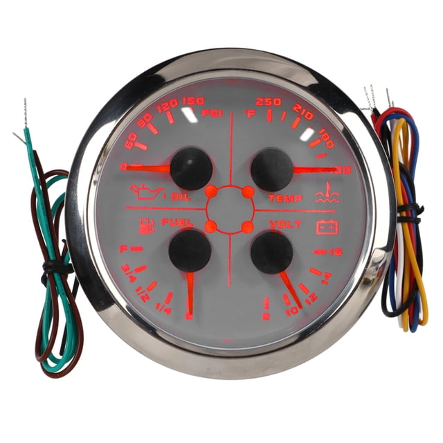 Fuel Level Gauge,4in1 85mm Guage Multifunction Multifunctional Gauge Guage Modern Innovation