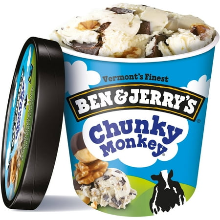 Ben & Jerry's Chunky Monkey Ice Cream, 16 oz - Walmart.com