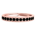 thumbnail image 2 of AoneJewelry 3/8 Carat Black Diamond Milgrained Wedding Band In 10K Rose Gold, 2 of 5
