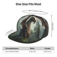 thumbnail image 4 of Zufioo Forest Stone-Colored Dragon Print Flat Brim Baseball Cap, Sun Protection, Sweat Absorption, Adjustable Sports Cap, Suitable for Men and Women in All Seasons, 4 of 7