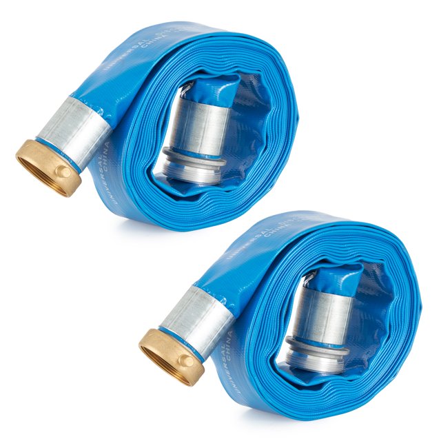 Apache 98138040 2 Inch Diameter 25 Foot 70 PSI PVC Lay Flat Hose, (2 Pack)