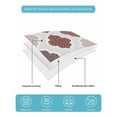 thumbnail image 4 of Quilt King Size Bedding Set, Moroccan Geometric Reversible Summer Quilt 3 Pieces, Vintage Boho Rhombic Pattern Red Gray Lightweight Bedspreads Coverlets with 2 Pillow Shams for All Seasons, 4 of 5