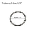 thumbnail image 2 of Unique Bargains Metal O Rings, 8 Pack 38mm(1.5') ID 3.8mm Thick Non-Welded O-Rings, Black, 2 of 4