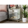 thumbnail image 5 of Laken Contemporary Glam and Luxe Mirrored and Antique Bronze Finished 3-Drawer Nightstand, 5 of 5
