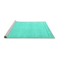 thumbnail image 2 of Ahgly Company Machine Washable Indoor Rectangle Solid Turquoise Blue Modern Area Rugs, 8' x 10', 2 of 4