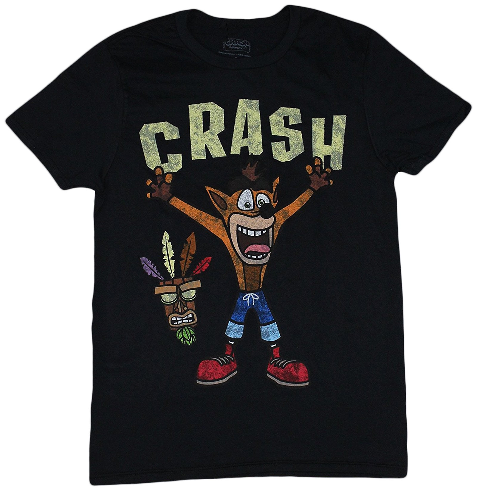 Crash Bandicoot Distressed Crash Under Logo Adult TShirt